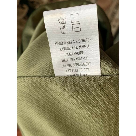 Tobi Army Green Halter Neck Side Slit Cut Out Back Full Length Maxi Dress sz Xs - Picture 5 of 10